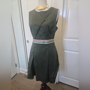 Ted Baker London  Color By Numbers Green Sleeveless Dress Size 3 (M)